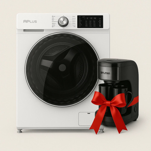 ماشین لباسشویی آپلاس مدل WM814 ظرفیت 8 کیلوگرم + هدیه 1 عدد قهوه ساز بلیتان 4222